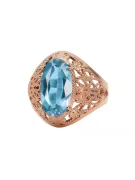 Original Vintage 14K Rose Gold Aquamarine Ring Vintage style vrc074r